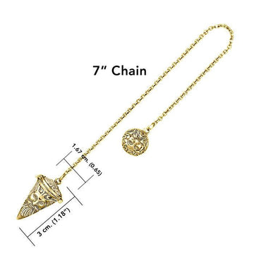 Green Man 14K Yellow Gold Pendulum GTM008 - Jewelry